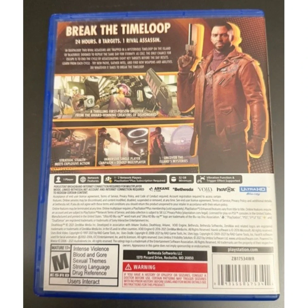 Deathloop PlayStation 5 PS5 Bethesda Arkane Lyon FPS Action Shooter Video Game